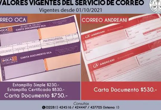 Precio de la carta documento Andreani: tarifas y cálculo